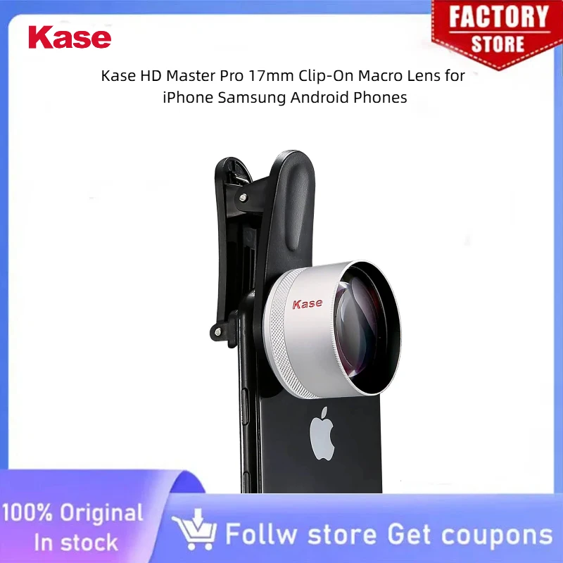 Kase HD Master Clip On Macro Lens 40-85mm Working Distance Aluminum Alloy Body Universal Smartphone Lens For Plant Insect Jewelr