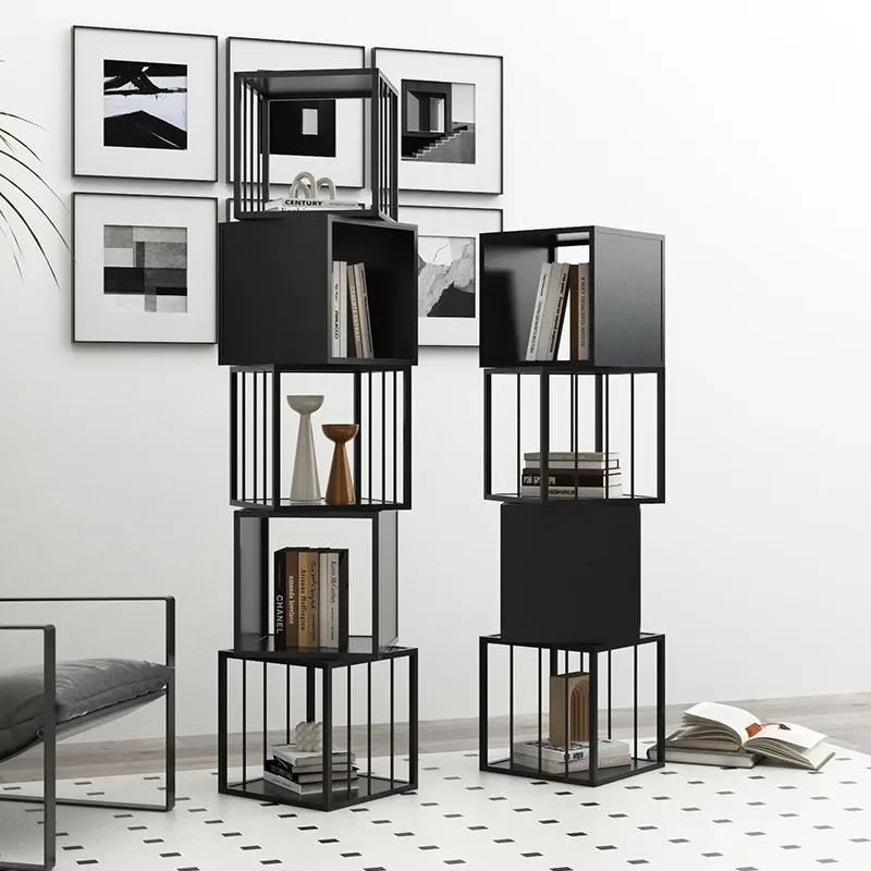 Bookshelf Household Floor Movable Display Shelf Living Room Study Corner Multi-layer Shelf