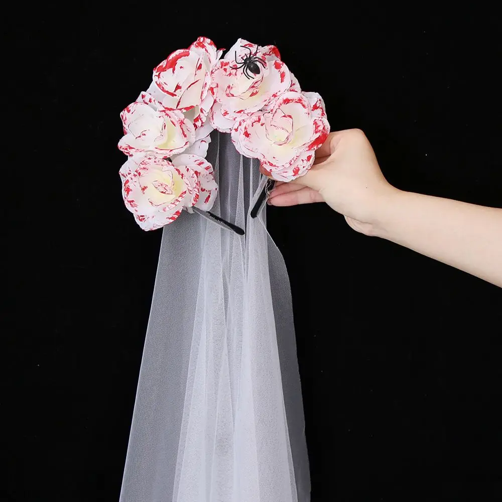 

Gift Exaggerate For Girls Costume Accessory Korean Style Hair Accessories Women Hair Hoops Blood Stains Rose Halloween Headband
