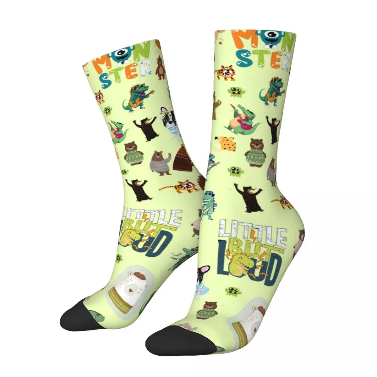 Cute Little Animals Men's Socks Retro Harajuku Street Style Novelty Pattern Crew Sock