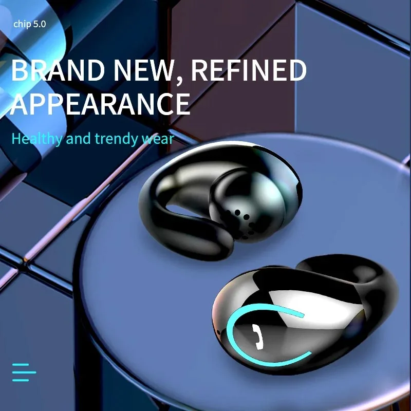 Single Earclip Open Ear Earbuds Bluetooth-compatible Clip On Headphones Comfortable Fit for Small Ear for Fitness Running Gym