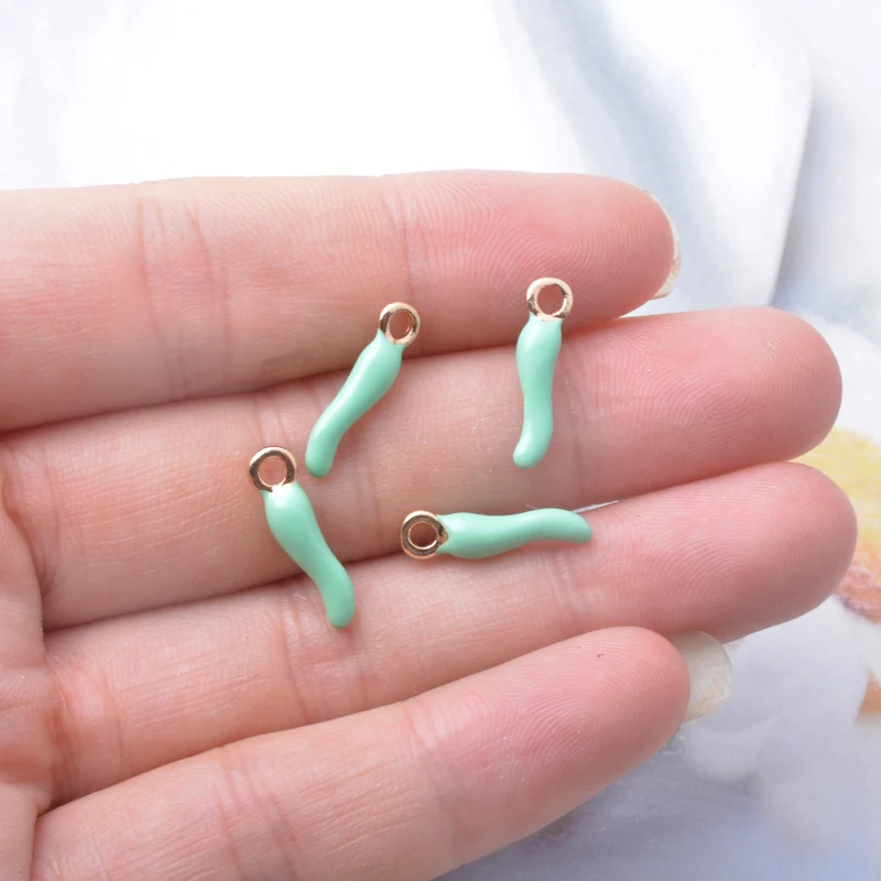 20 Stück beidseitig emaillierte Pfefferanhänger aus Legierung, rote Chili-Anhänger für DIY-Schmuck- und Ohrringherstellung – Detail 8