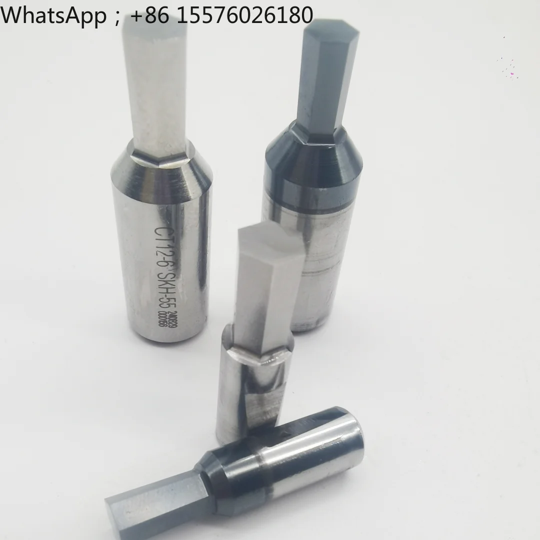 SKH51 Coating CNC High Speed Steel Hexagon Rotary Broach Punch Bit Punching Tool Holder Rotated Blanking Cutter White Steel