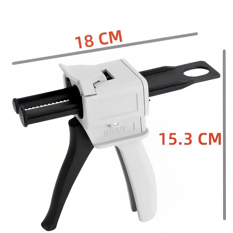 50ml Due Componenti AB Sigillante Epossidico Pistola Colla Applicatore Dispenser Adhensive Spremere Misto 1:1 2:1 4:1 10:1 Calafataggio Manuale