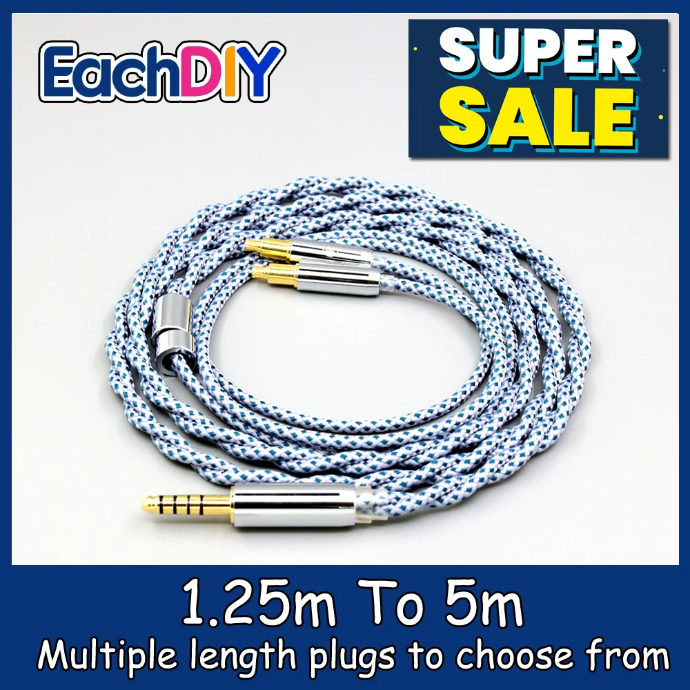 

99% Pure Silver Mix Graphene OCC Shielding Earphone Cable For Audio Technica ATH-AP2000Ti ath-sr9 es750 esw950 es770h LN008645