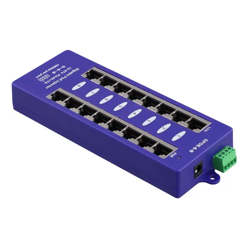 Power Over Ethernet Injector Mid-Span Poe Injector Mode B For Mikrotik UBNT CCTV Network Wall-Mounted-A09I