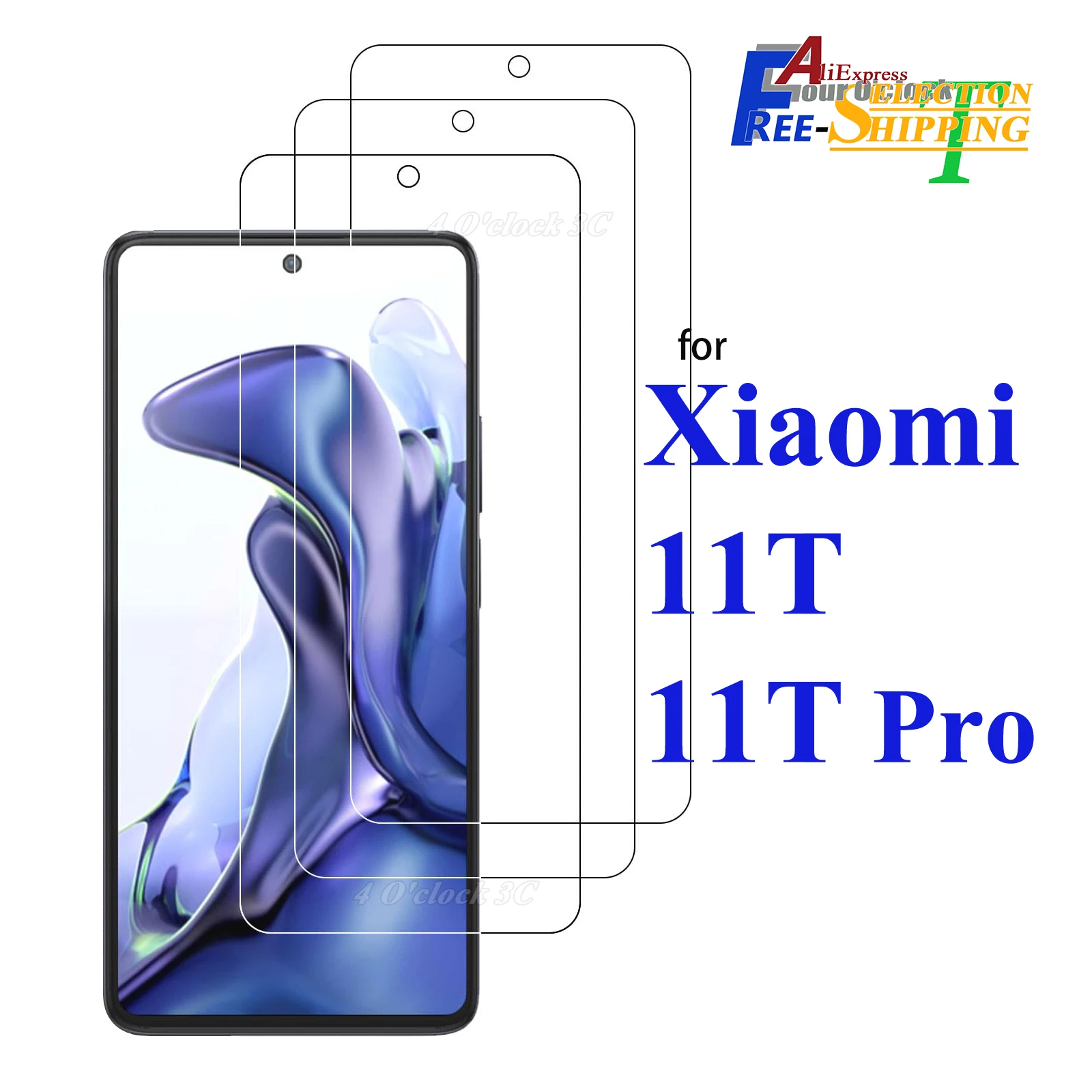 

For XIAOMI 11T Pro 6.67 inch Screen Protector Tempered Glass Crystal Mica 9H HD Clear Transparent Case Friendly Anti Scratch