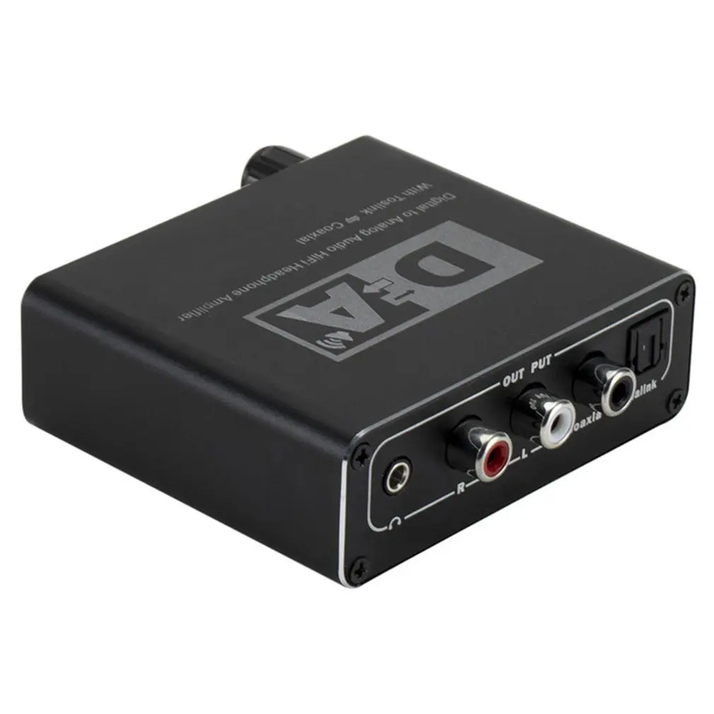 

3.5 Jack RCA DAC Spdif Amplifier Decoder 192KHz Digital to Analog ConverterOptical Fiber Coaxial For Headphone With Volume Knob
