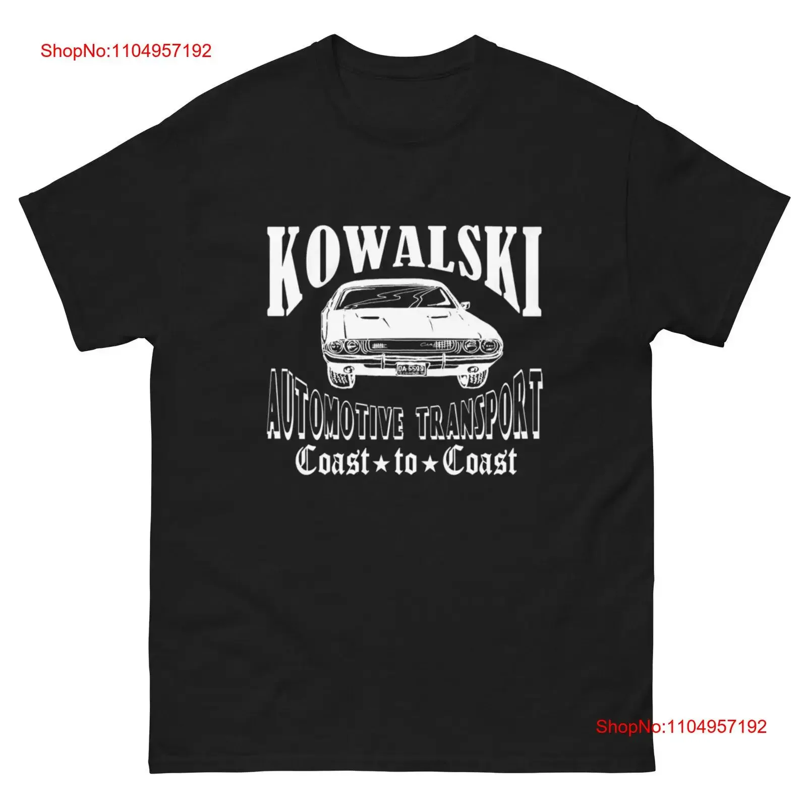 KOWALSKI AUTOMOTIVE TRANSPORT T SHIRT VANISHING POINT 70 CHALLENGER vintage Washed Comfortable Stylish Top For Everyday Wear