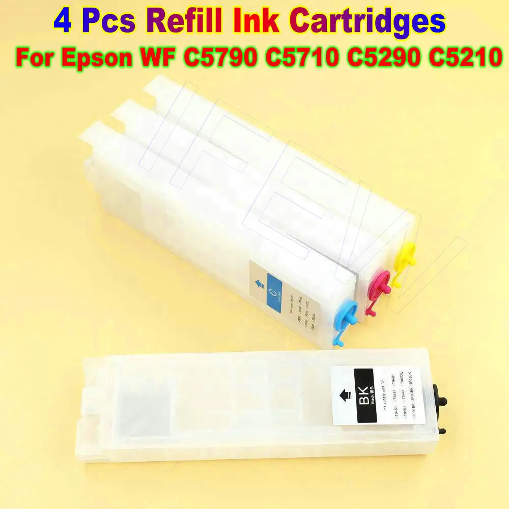 T9451-T9454 Refillable Ink Cartridge for Epson WorkForce Pro WF-C5290 WF-C5210 WF-C5710 WF-C5790 WF C5290 C5210 C5710 C5790 Kit