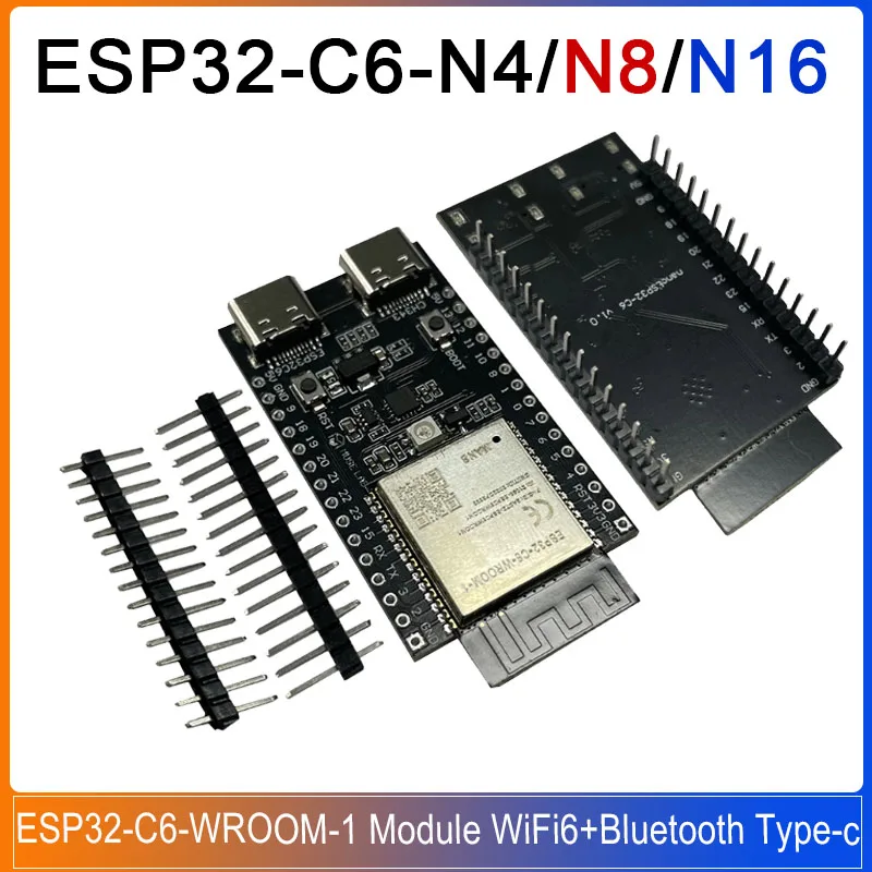 ESP32-C6-N4/N8/N16 Development Board Nano ESP32-C6 Board ESP32-C6-WROOM-1 Module WiFi6+Bluetooth Zigbee Type-C For Arduino Typec