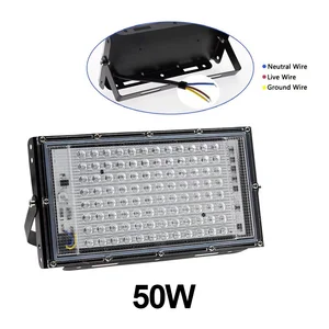 Wasserdichte LED -Hochwasserlicht, Rampenlicht im Freien, LED -Reflektor, Straßenlampe, Flutlichter, Scheinwerfer, IP65, AC 220 V, 50W 10 Hauptverkaufslampe IP65 - №5