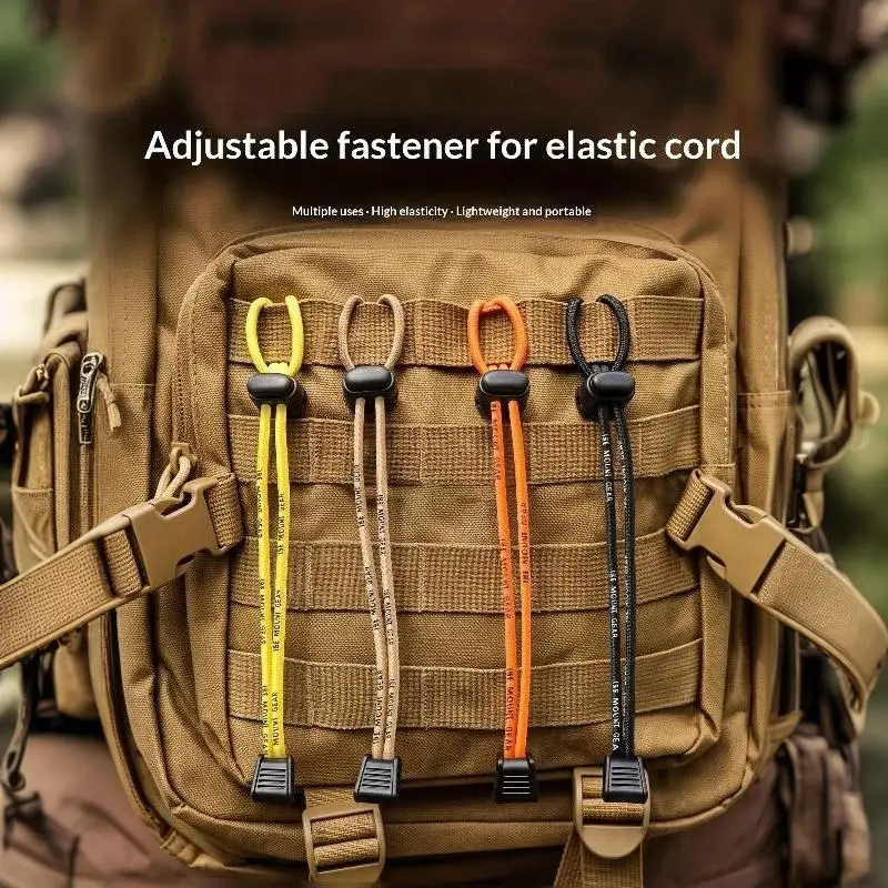 Outdoor Hiking Backpack Elastic Rope Fixing Buckle Camping Gear Trekking Pole Bungee Cord Attachment Hook