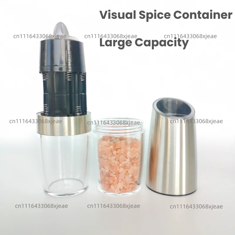 5PCS High Quality Gravity Electric Pepper Grinder Battery Powered Stainless Steel Salt Pepper Grinder