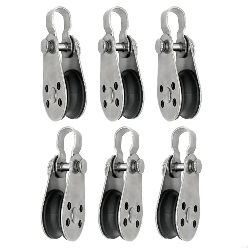 Bearing-Supported Rope Pulleys for Marine Line Guidance, Featuring Enclosed Single Sheaves, Fixed Top Rings for Rope M4YD