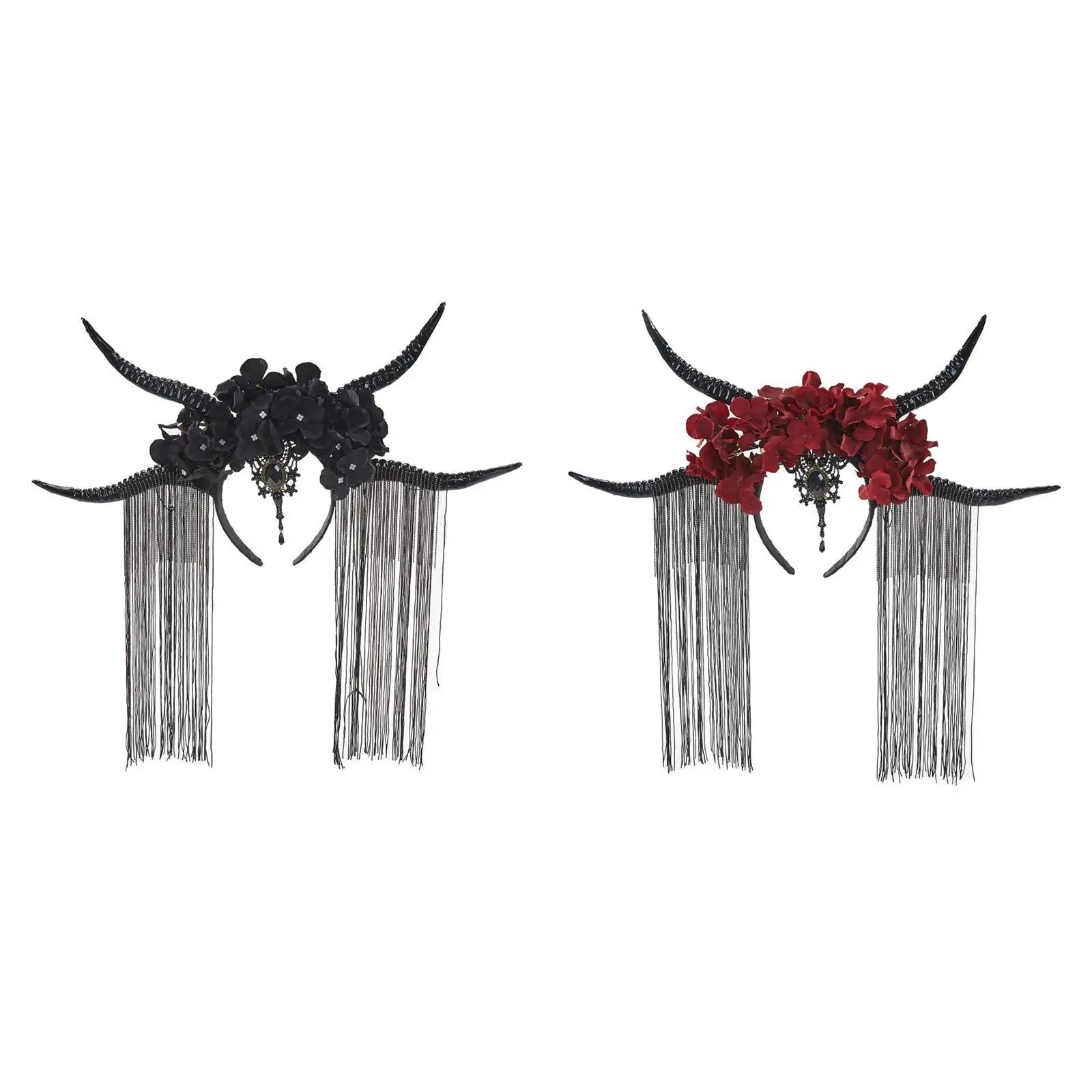 Halloween Antelope Horn Headband Dress up Gothic Beauty Easy to Wear Hair Pieces