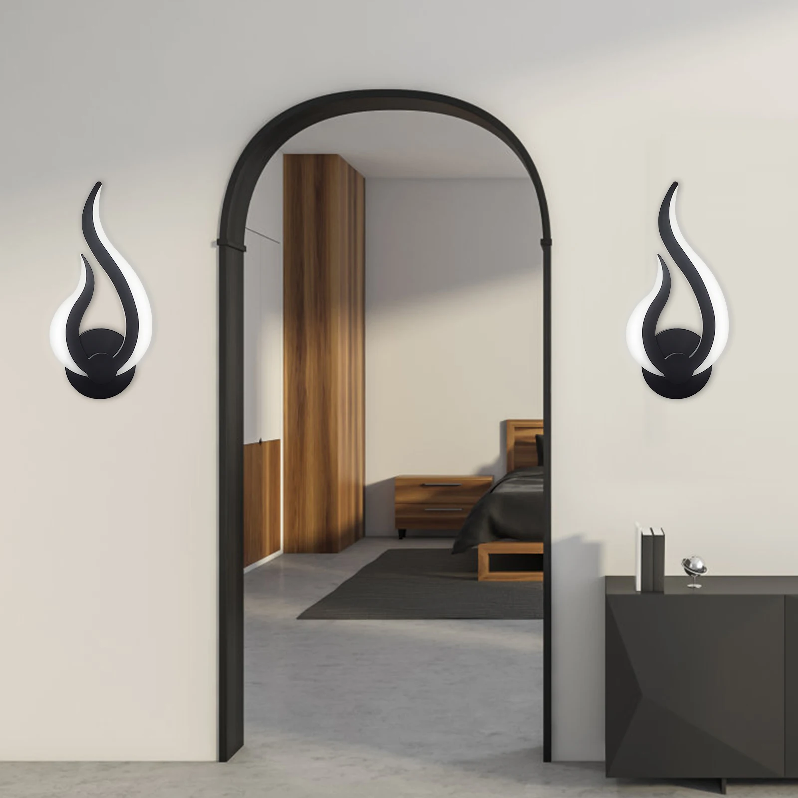 2Pack Plug In Moderne Schans Led Wandlamp 2 In 1 Up Down Lamp Binnenverlichting