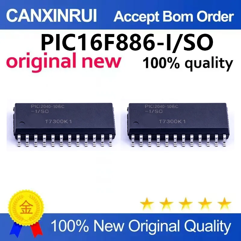 （5pcs-10pcs）Brand new original PIC16F886-I/SO PIC16F886 patch SOP-28 8 micro 16 bit 14KB flash memory
