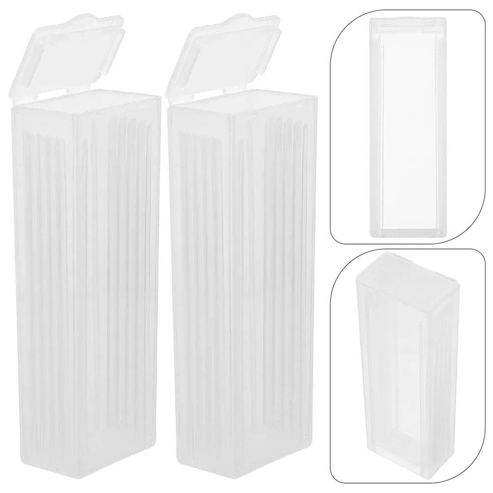 20Pcs Laboratory Microscope Plastic Glass Slide Holder Reusable Slides Storage Case Portable Organizer