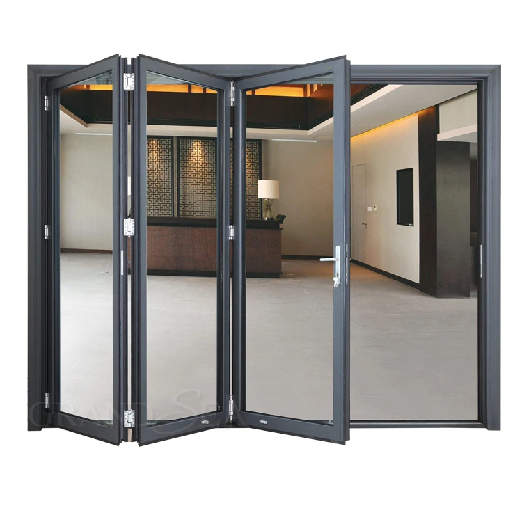 American Style Design Factory Direct Sales Frameless Folding Glass Doors Pella Folding Doors