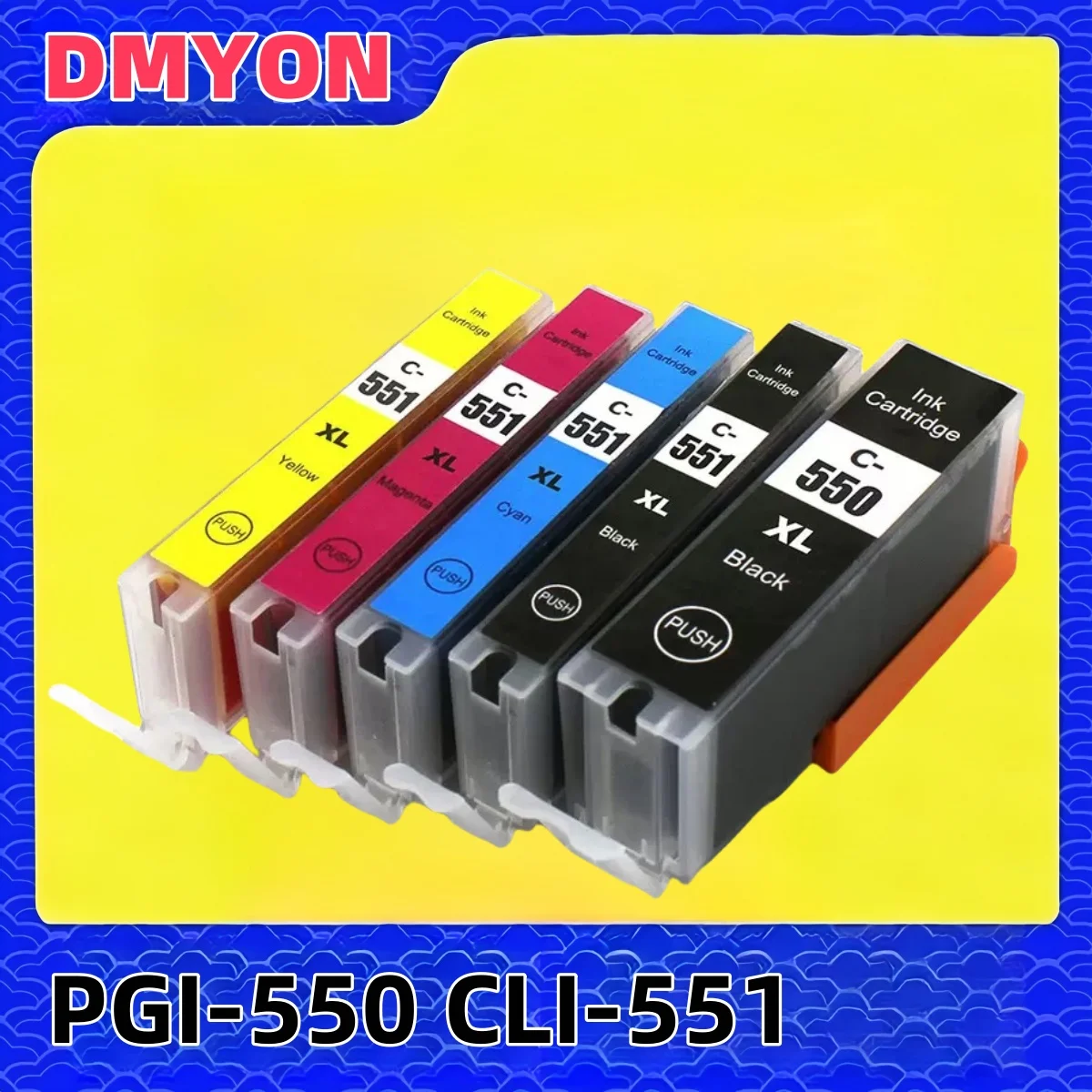 2Set PGI-550XL CLI-551XL Ink Cartridge For Canon PIXMA MP560 MP620 MP630 MP640 Printer IP3600 IP4600 IP4700 MX860 MX870 Ink