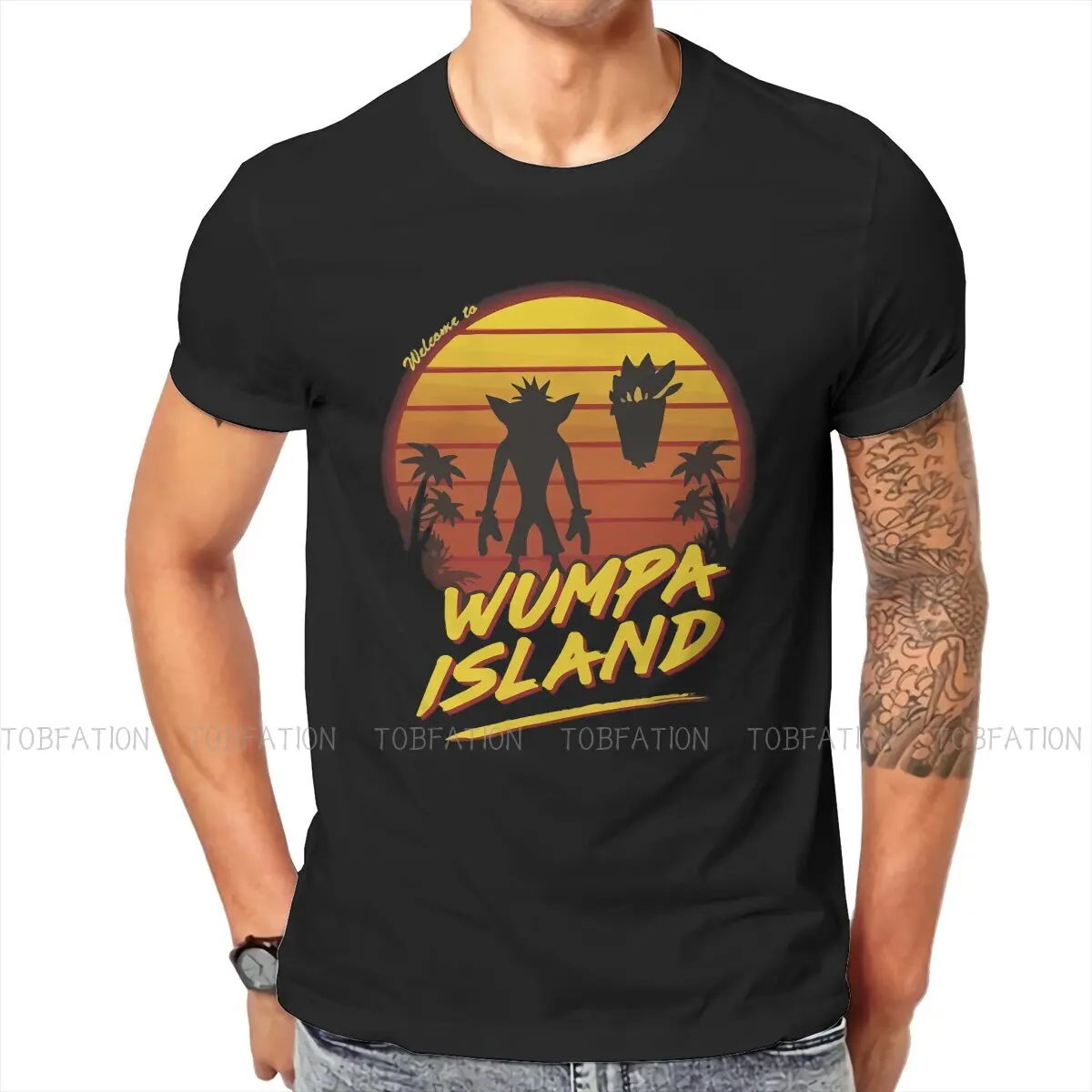 Camiseta de Juego Crash Bandicoot para hombre, sudaderas con Humor de la isla WUMPA, Camiseta holgada de alta calidad, moda de verano