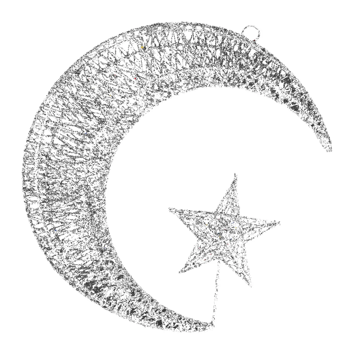 

1Pcs Iron Star Moon Pendant Christmas Decor 35cm Exquisite Hanging Ornament Home Decoration Christmas Pendant Decor