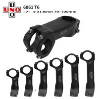 New UNO MTB Road Bike Stem -7 Degree Ultralight Aluminum Alloy Handlebar Stem 28.6*31.8mm 70-120mm  Cycling Bike Accessories