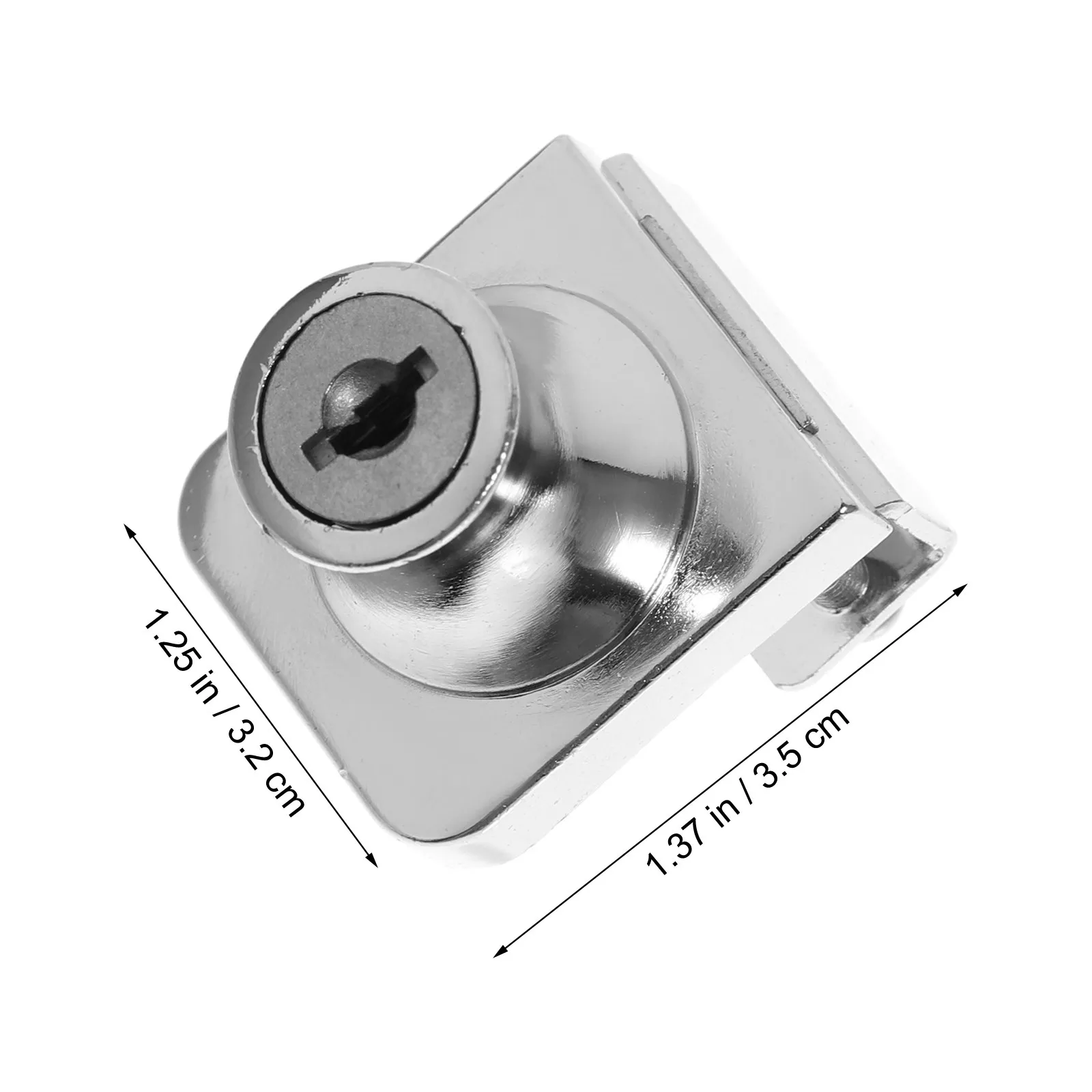 Glass Door Lock Zinc Alloy Cabinet Safety Lock for Display Cases Showcases Flat Doors Entrance Living Room Anti-Theft Protection