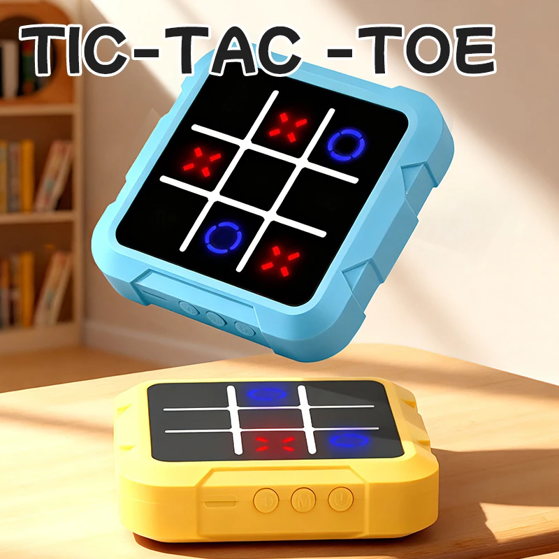 Tablero de ajedrez electrónico Tic‑Tac‑Toe, juguete educativo multifuncional para niños, juego cerebral interactivo para padres e hijos