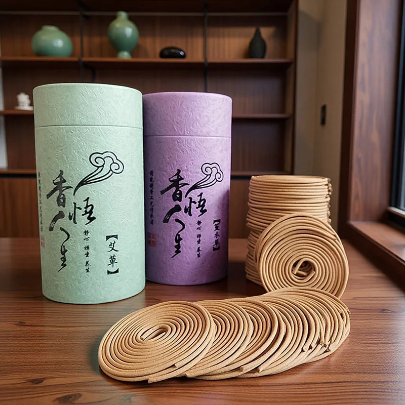 120pcs/box Rose Lavender Coil Incense Sage Jasmine Aromatherapy Sticks Buddha Yoga Meditation Long-lasting Burning Fragrance