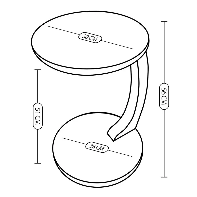 Wheel C coffee table sofa side table Zigon coffee table service table walnut tree