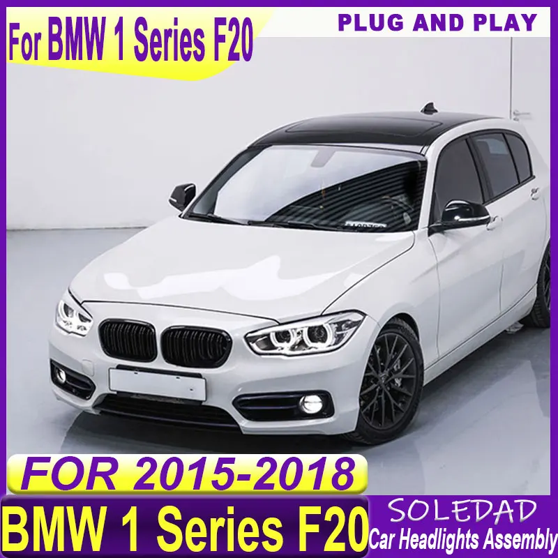 Car LED Headlight Assemblies For BMW F20 2015 2016 2017 2018 Yellow White Dual Color Brake Turn Signal Lamp  Auto lighting