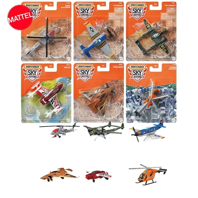 Original Mattel Streichholz schachtel 68982 Auto Sky Busters Kampf flug gesellschaft Flugzeug ww84 Fahrzeug Modell Spielzeug für Jungen Sammlung