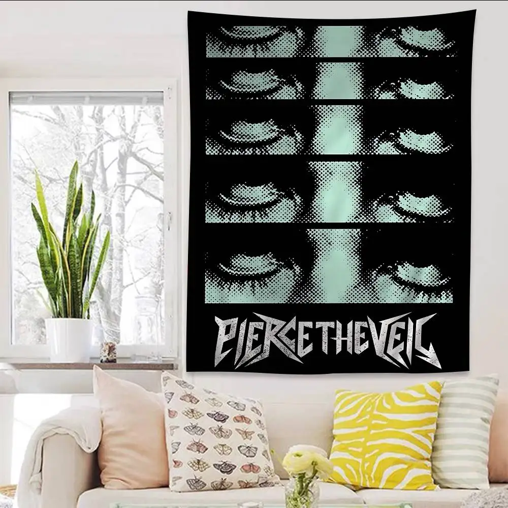 Band Pierce The Veil Band Cartoon Wandteppich Kunst Science-Fiction Zimmer Heimdekoration Wandbehang – Detail 10