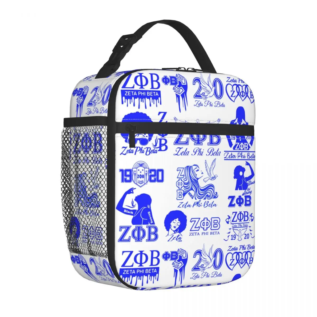 مخصص زيتا فاي بيتا اليونانية شعار معزول حقيبة الغداء ل برودة الحرارية الغذاء علب الاغذية أطفال مدرسة الأطفال حقيبة محمولة الحقائب #2