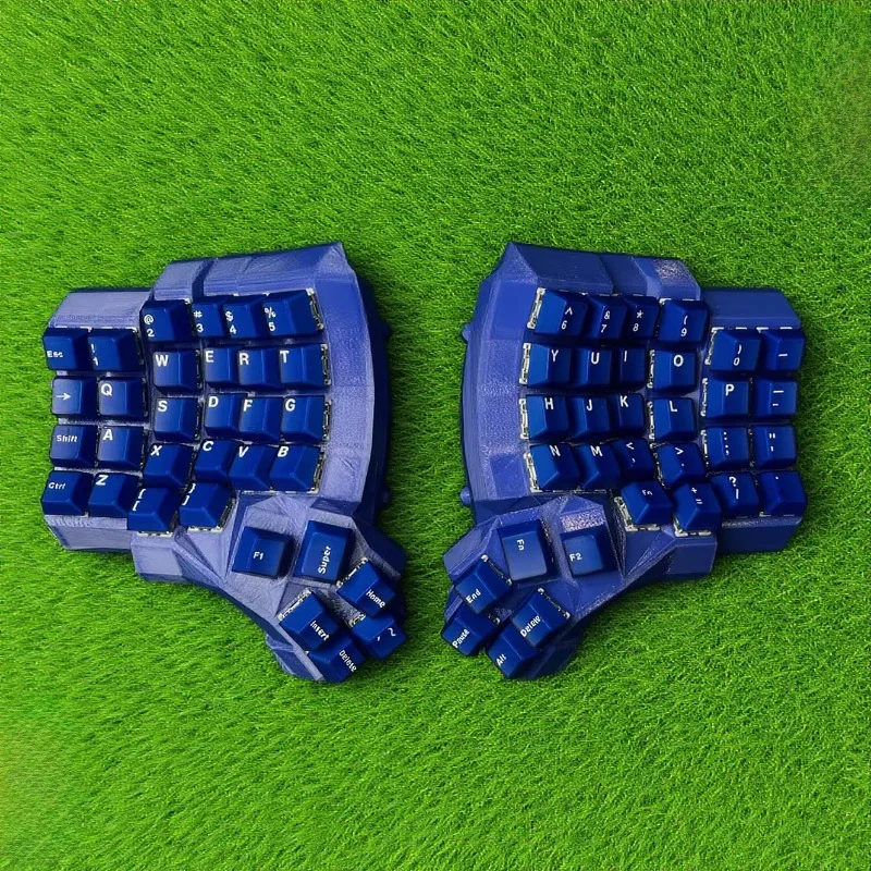 

Dactyl Manuform5*6 Ergonomics Wired Curved Gateron Yellow Axis Welding Game Accessory Front Carve Brand New Mechanical Keyboard