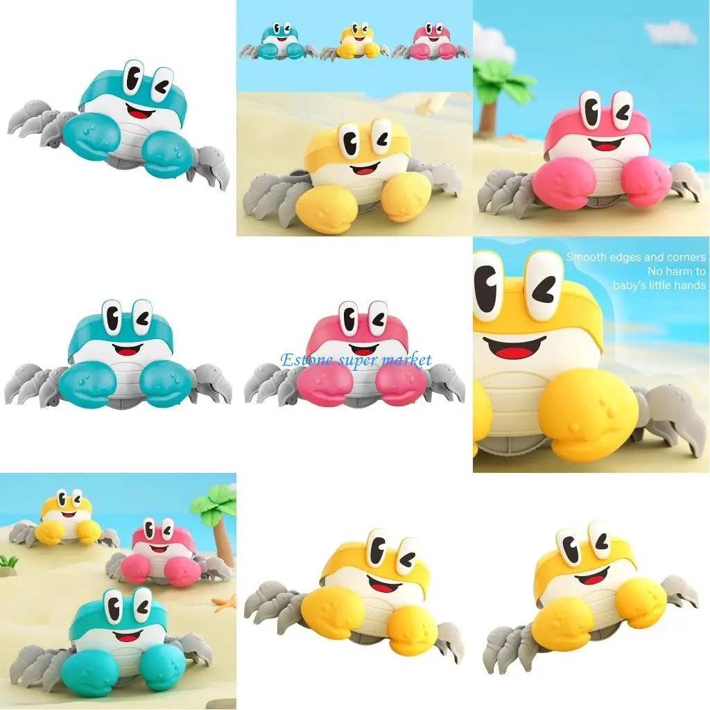 

090B Musical Crabs Crawling Toy with Light For Boys Girls Funny Sensory Education Toy