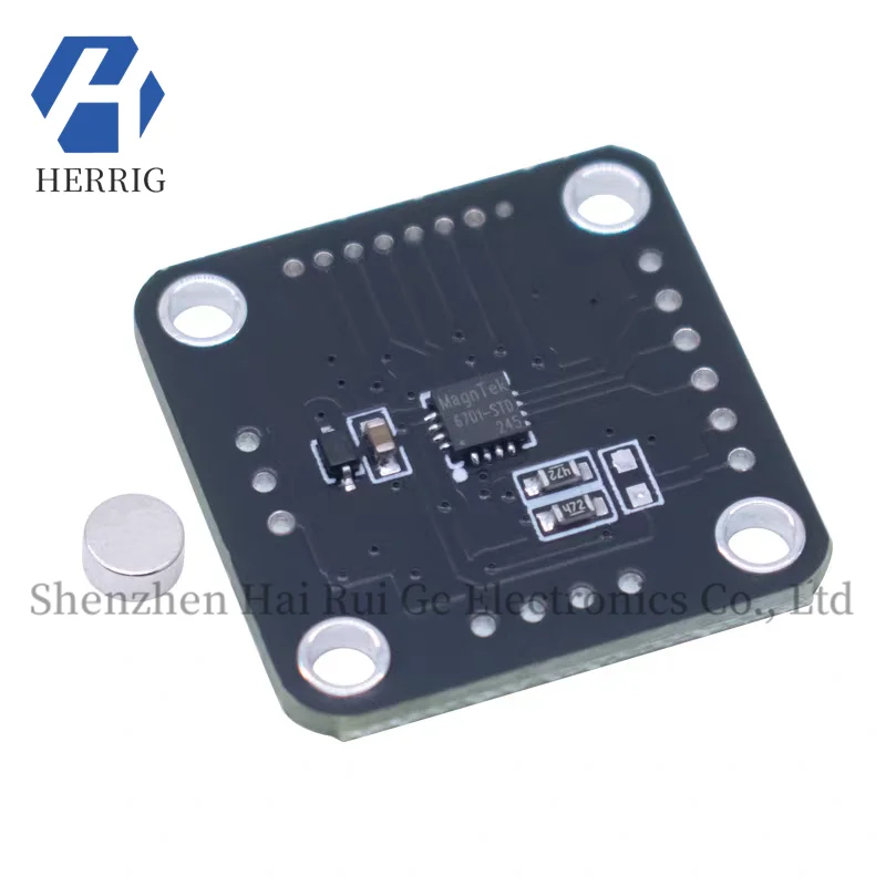 

MT6701QT Magnetic Encoder Magnetic Induction Angle Measurement Sensor Module 4 Communication Interfaces Compatible with AS5600