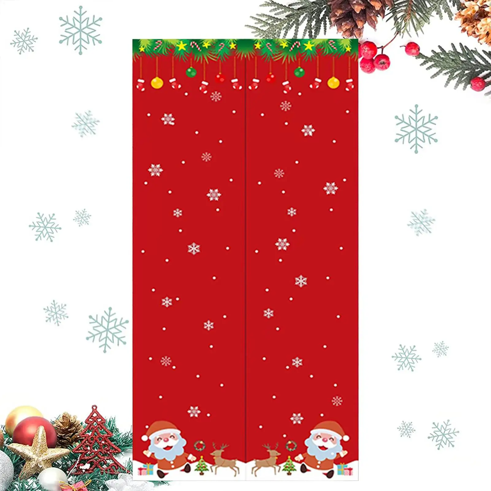

Изолированная дверная крышка, Рождественский экран Санта-Клауса, зимняя затемняющая дверная крышка, украшение для холодной погоды, гостиной, детской комнаты
