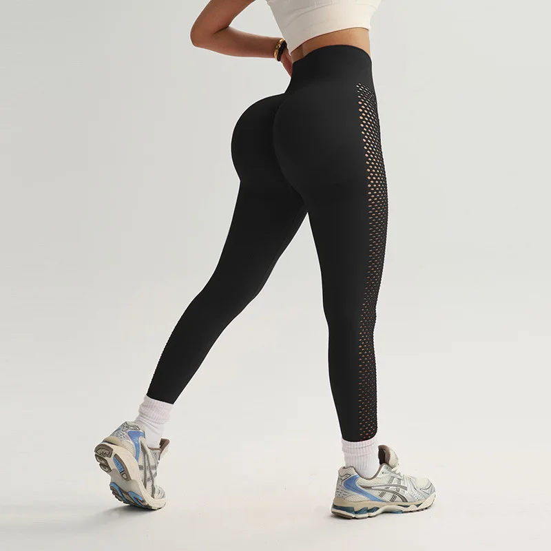 النساء الجوف خارج طماق الصالة الرياضية اللياقة البدنية الرياضية تجريب Leggins اليوغا السراويل بعقب رفع التدريب الرياضي الجوارب الرياضية