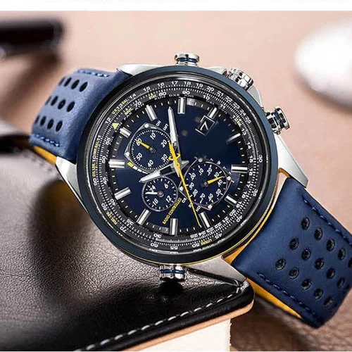 Imagen 2 del producto Reloj piloto profesional Blue Angels para hombre, reloj de pulsera de lujo con cronógrafo de acero inoxidable, regalo de negocios