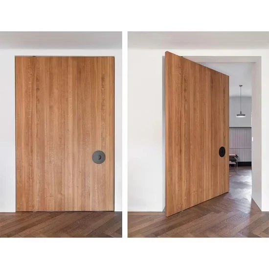&*Manufacturer Direct Modern Wooden Exterior Doors  Hurricane Proof  House Wood Entry Door Aluminum Pivot Door