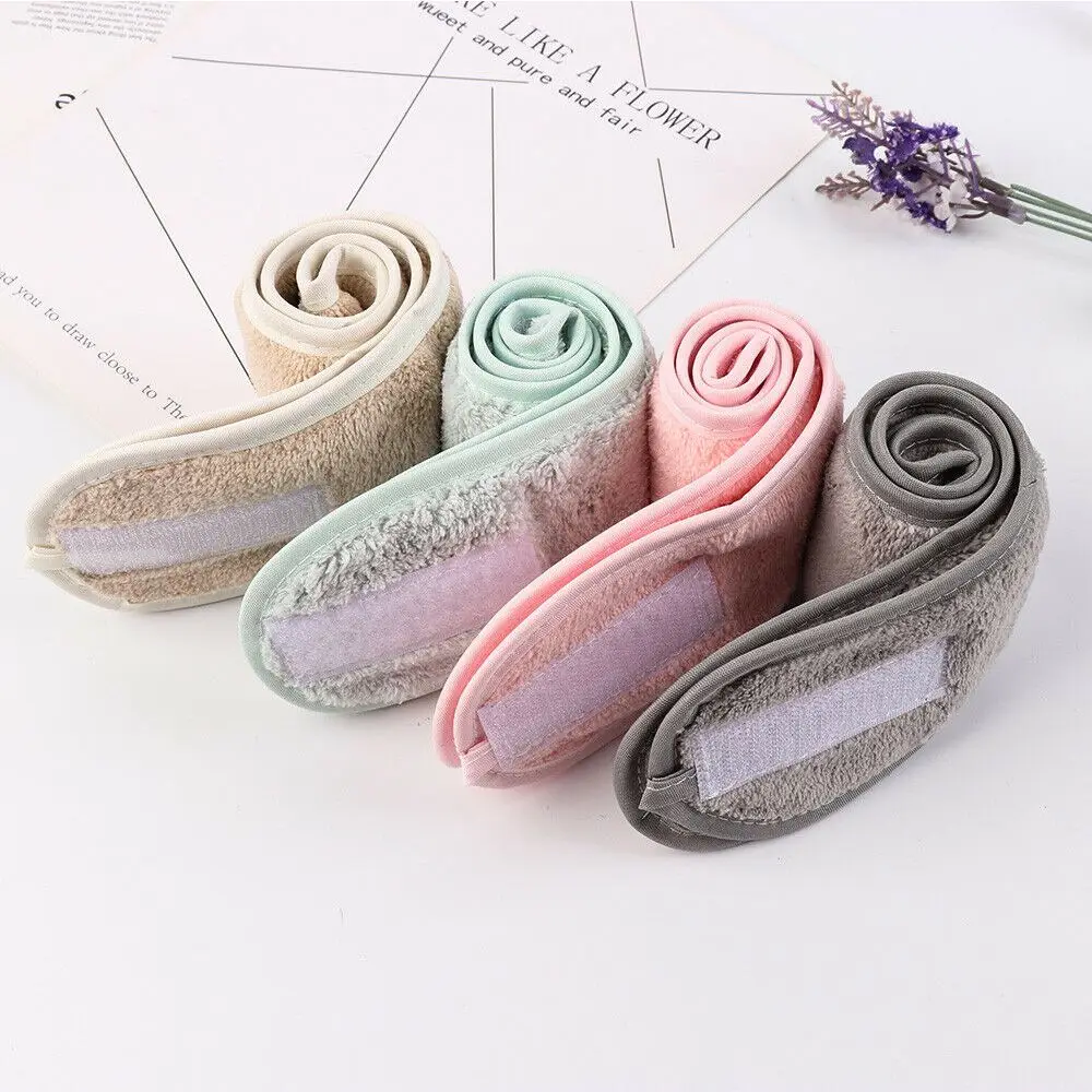 

Women Headbands Wash Facial Bath Makeup Shower Adjustable Tiara Turban Head Band Hairband Turban