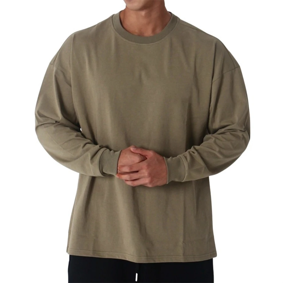 

2022 New Fitness T-shirt Men Casual Long sleeve Male Bodybuilding Workout Skinny Tee shirt Top Running Clothes Tees Tops