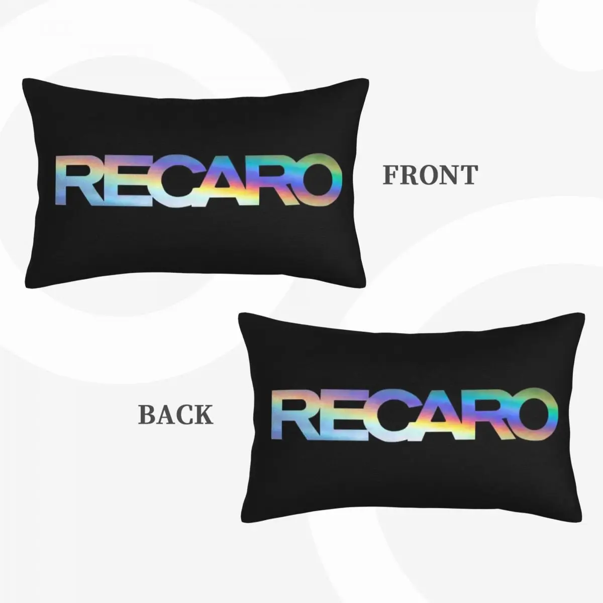 Recaro Houndstooth Logo Rectangle Pillowcase Cushion Cover Decorative Bedroom Bed Home Comfort Throw Pillow