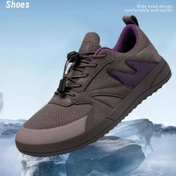 New Unisex Wider Shoes Breathable Mesh Men Barefoot Wide-toed Shoes Brand Flats Soft Zero Drop Sole Wider Toe Sneakes Plus Size