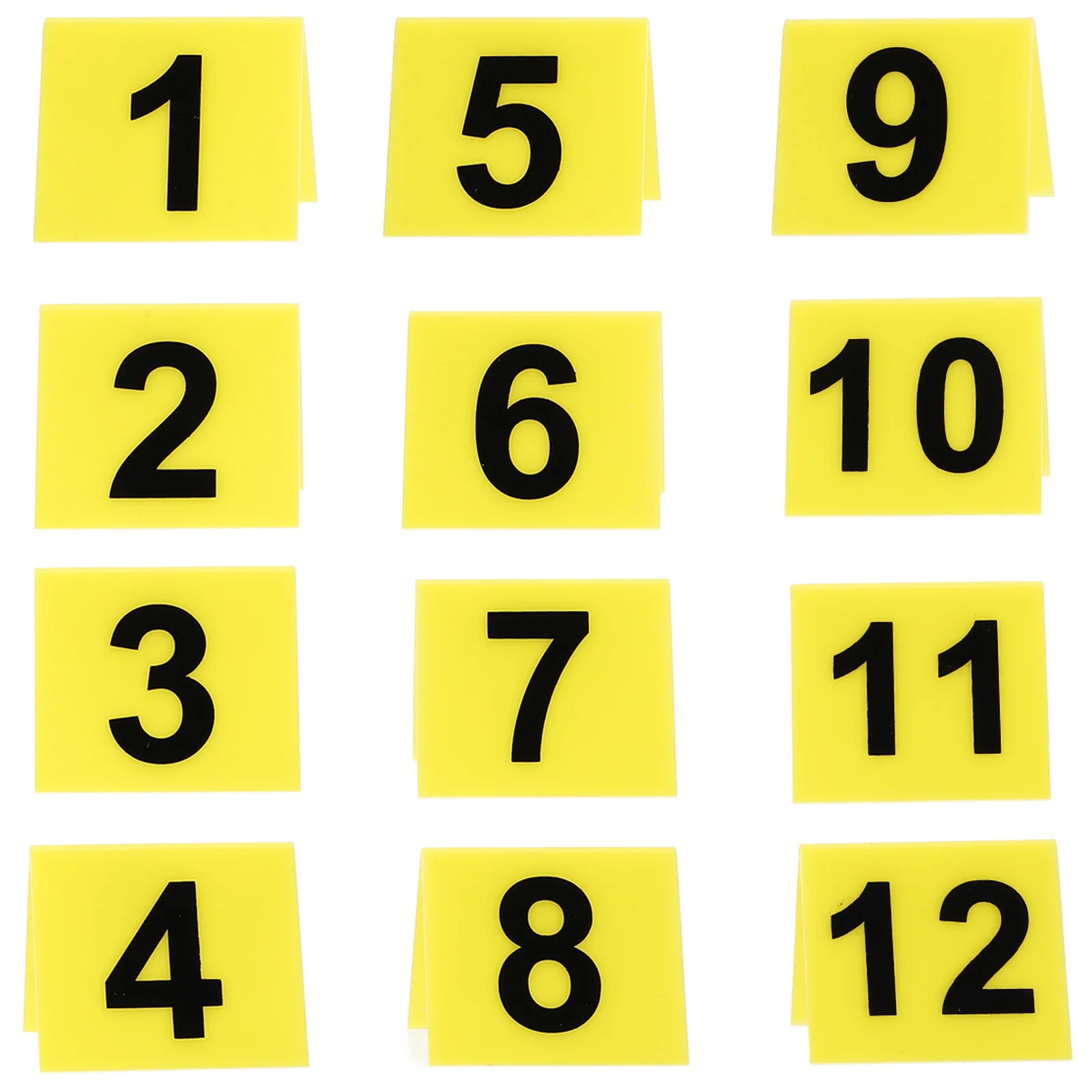 

12pcs Number Markers Acrylic V-Shaped Table Tent Id Signs Werewolf Game Detective Party Scene Crime Scenes Decor Halloween
