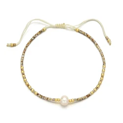 ZMZY Fashion Bohemian Style Seed Bead Pearl Hand-woven Bracelets For Women Trend Jewelry Beach Party Gift Wholesale