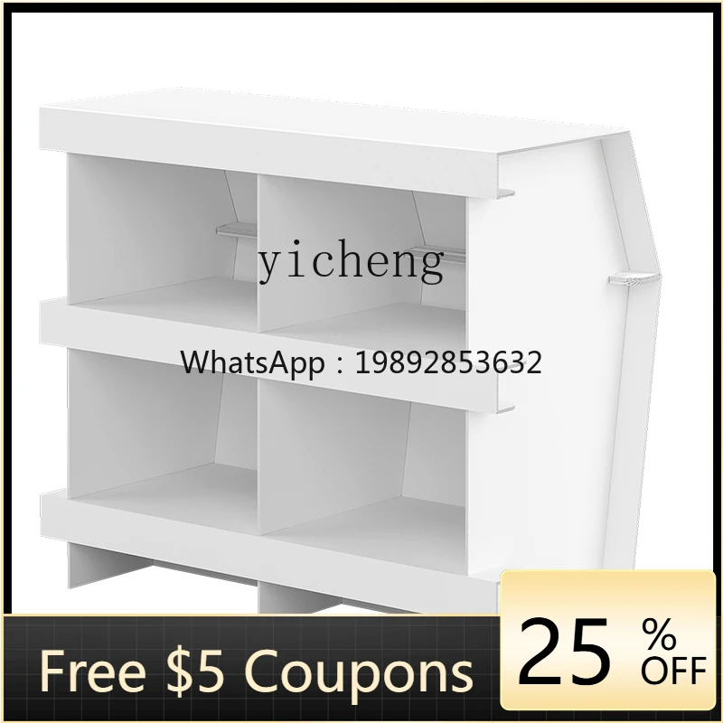 LYY Front Desk Reception Desk Modern Simple Creative Small Exhibition Activities Cashier Bar Corrugated Paper